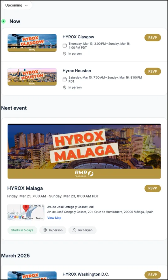 RMR community in the app